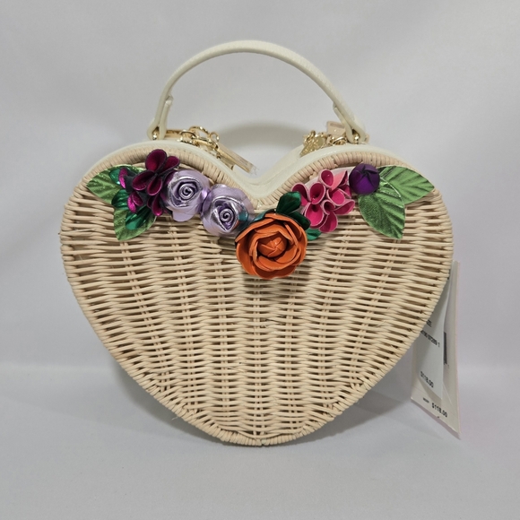 Betsey Johnson No Wallflower Natural Multi Crossbody Purse - Picture 1 of 16